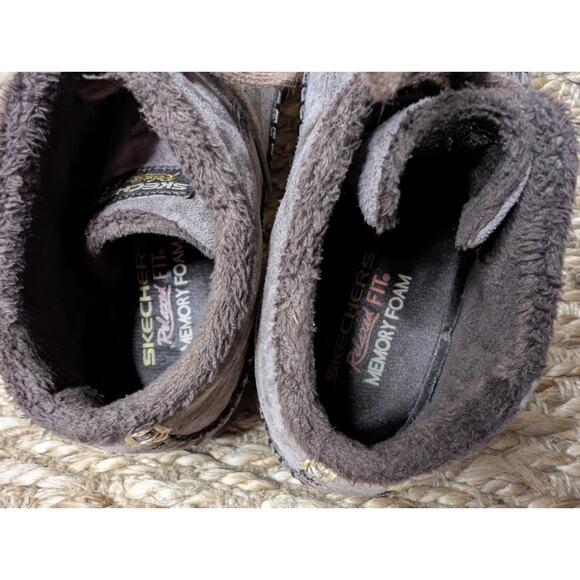 Skechers Bikers Chukka Comfort Ankle Boots Chocolate Brown Lace-Up Size 5 - Picture 7 of 10